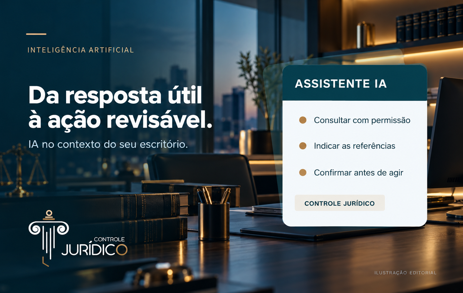 IA no escritório: da resposta útil à ação que pode ser conferida